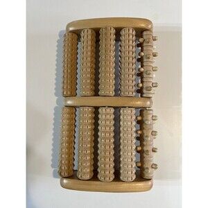 Foot Massager Theraflow Wood Duel Roller XL Reflexology Stress Pain Relief